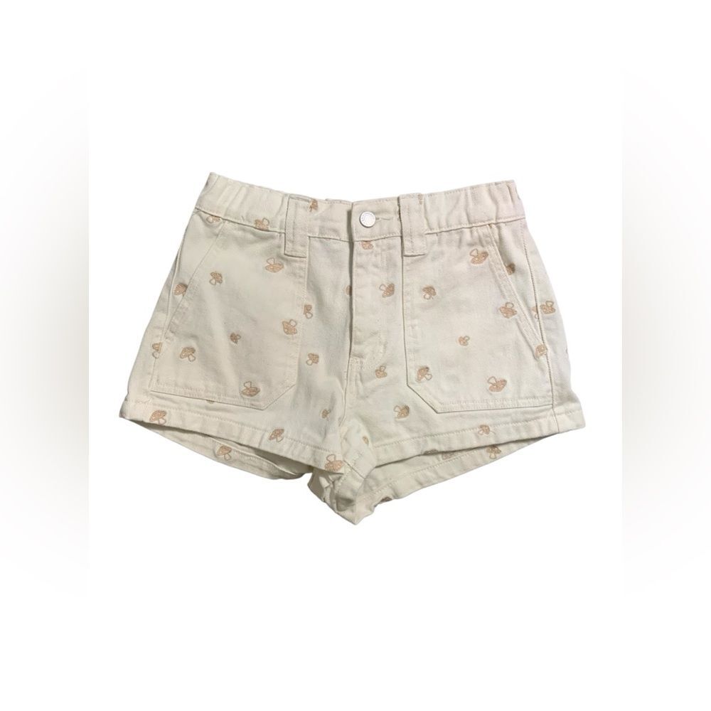 PacSun Women Tan Mushroom High Waist Shorts Sz S Indie Boho Festival